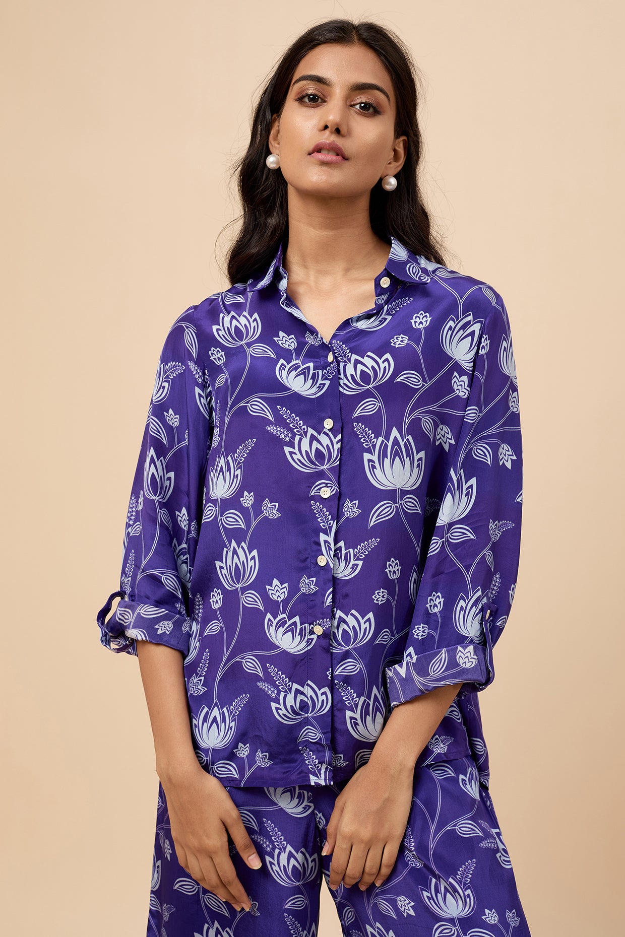 Violet Shirt & Pants Co-ord