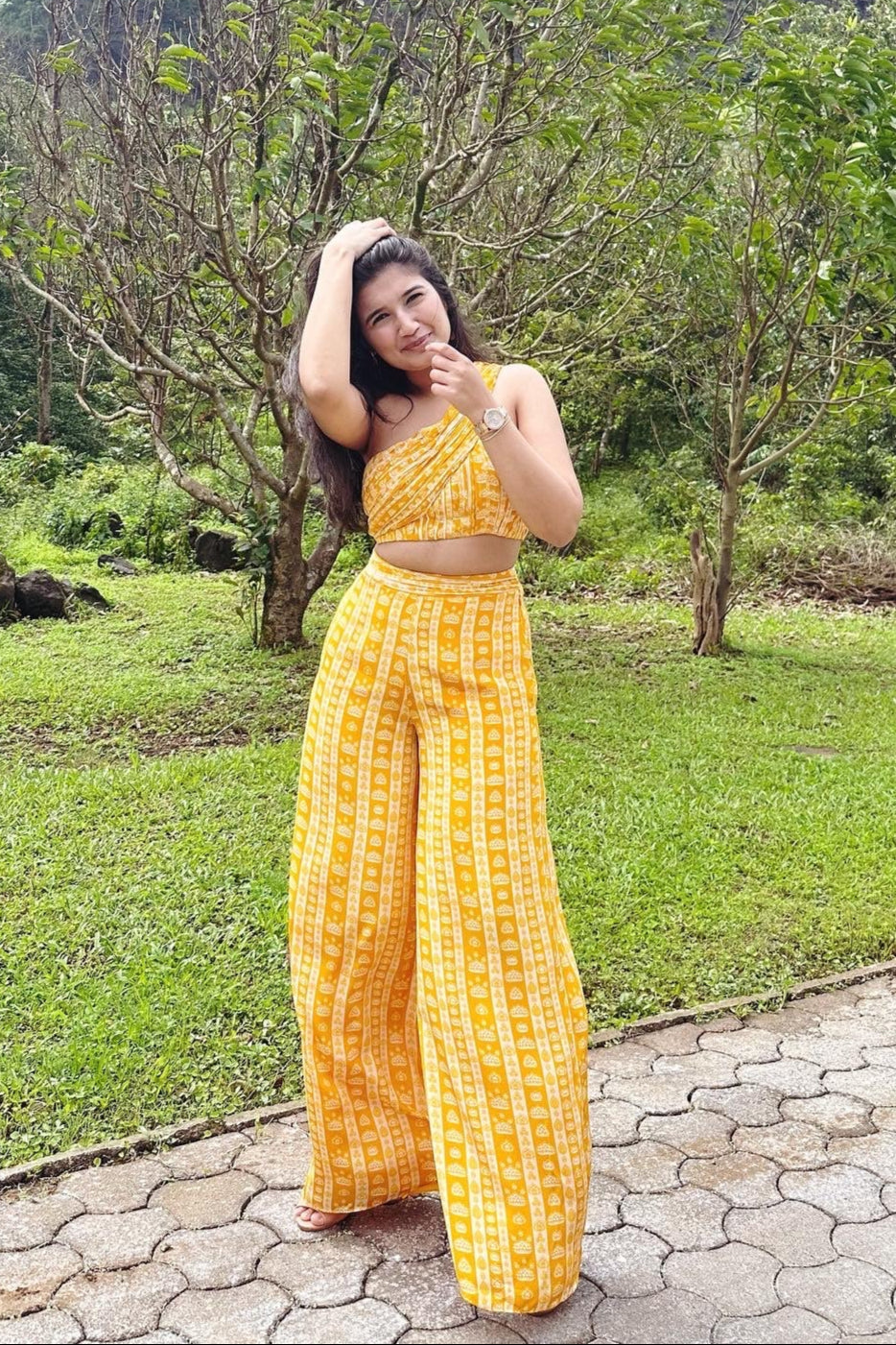 Mustard Yellow Floral Co-ord