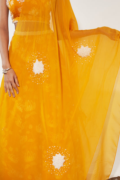 Yellow Floral Lehenga