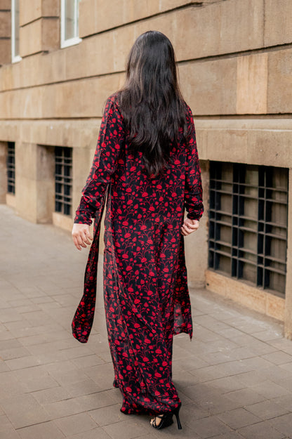 Black & Red Pant Set