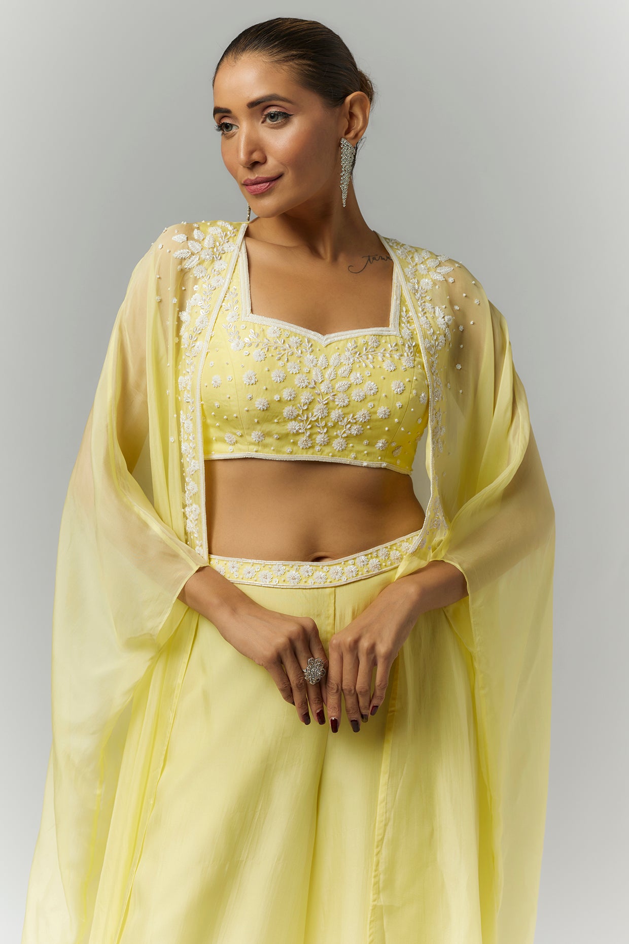 Butter Yellow Cape Set